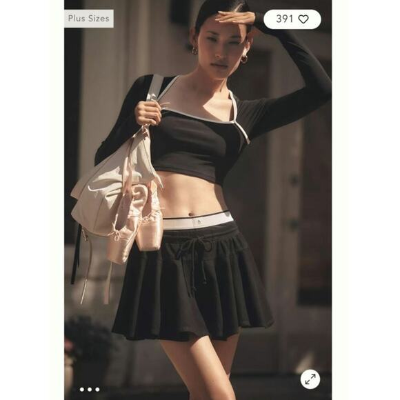 Daily Practice by Anthropologie Courtside Mini Skirt Pink Size Large, XLARGE - Picture 3 of 7